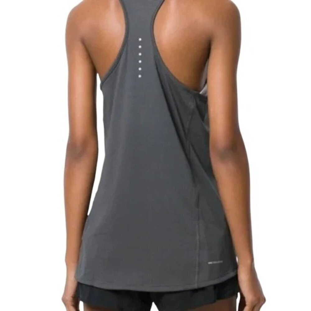 Nike Tonal Cooling Gray Racerback Mesh Muscle Tee - Picture 2 of 6